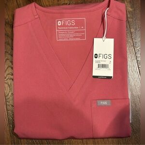 Figs Rose V-Neck Scrub Top
